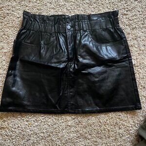 Faux Leather Mini Skirt